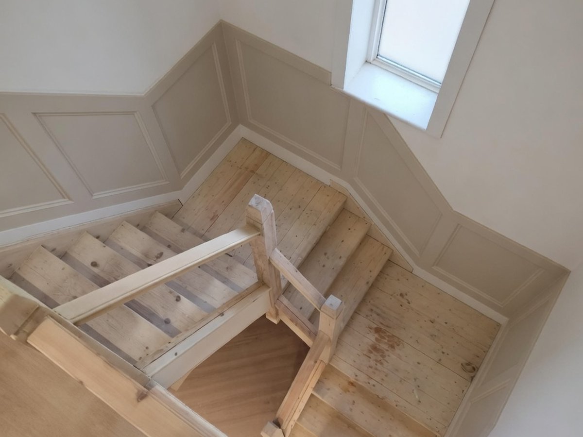 Hallway with completed bespoke panelling