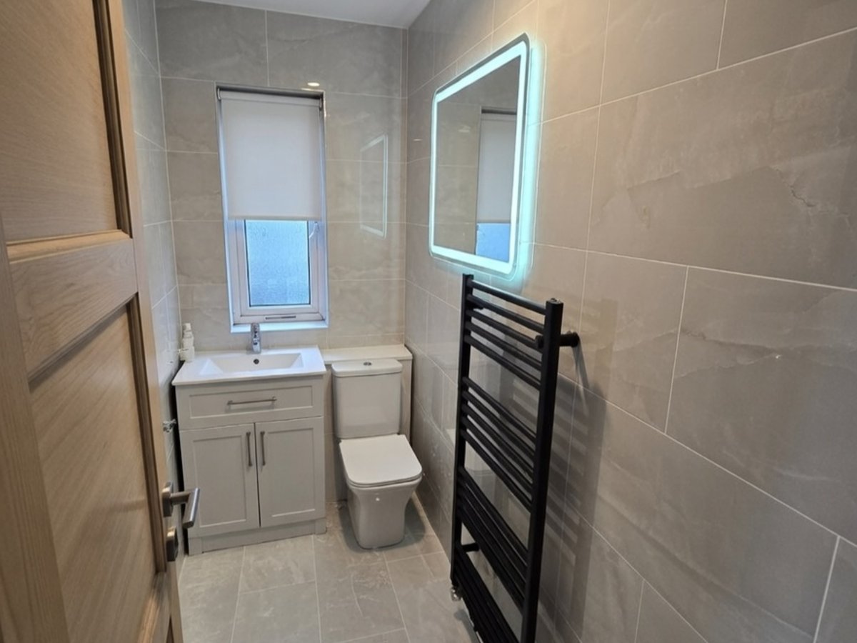 Modern bathroom after full installation